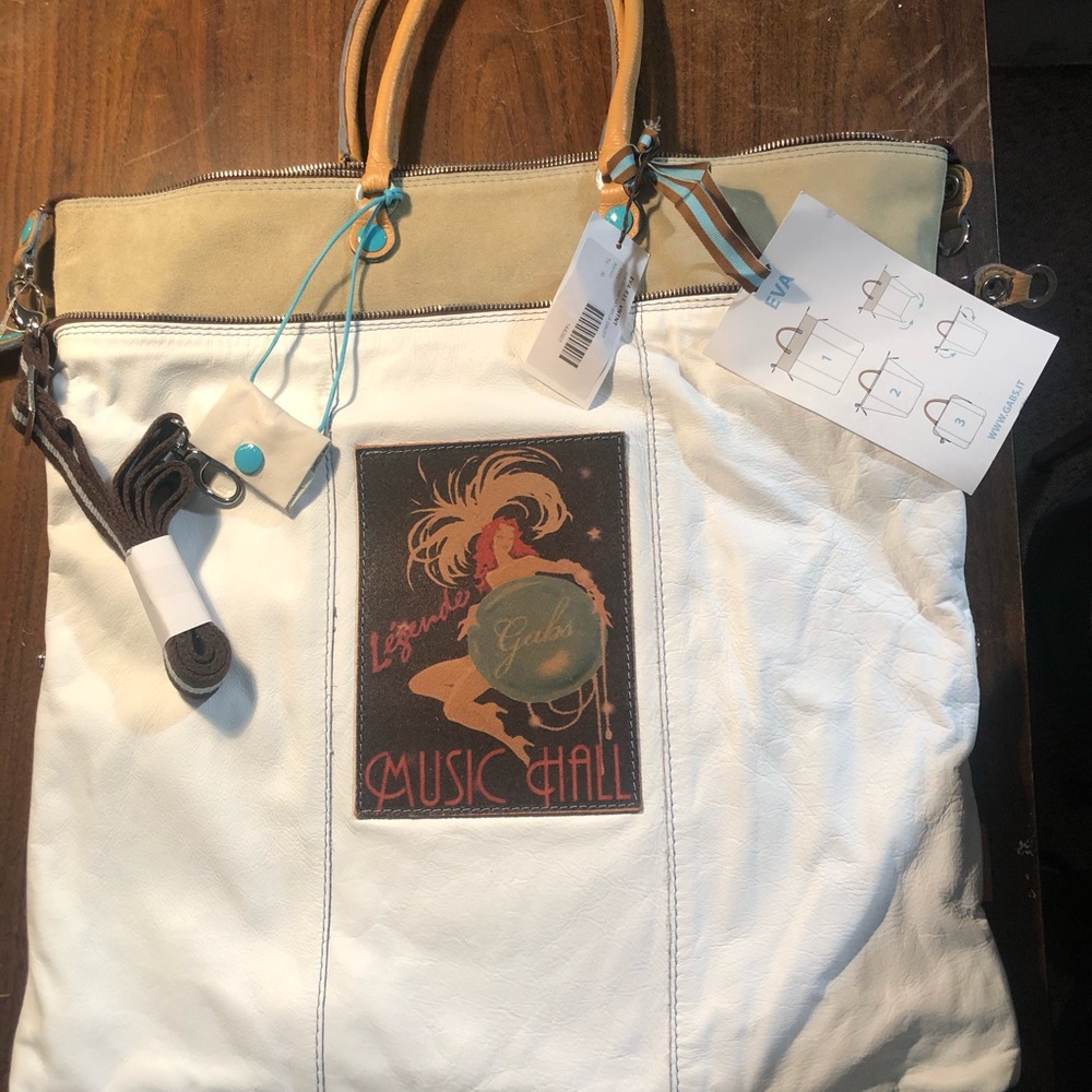 Gabs Eva Music Hall White Leather Bag